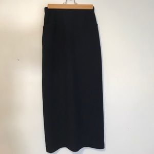 Tristan & Iseut navy straight long pencil skirt